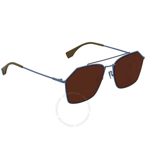 fendi ff m0022 s|Fendi Brown Rectangular Sunglasses FF M0022/F/S MVU/70 59.